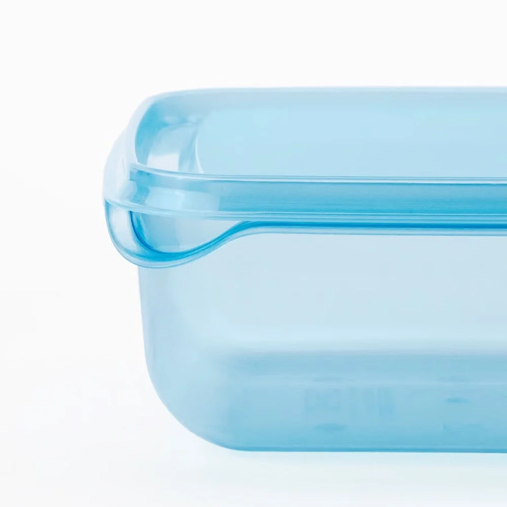 IKEA Blue Stackable Plastic Food Containers with Lids